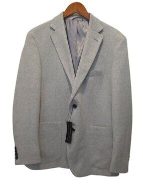 The Men's Store Bloomingdale's Mario Bellucci Linen-Blend Lt Gray Blazer Sz 42R